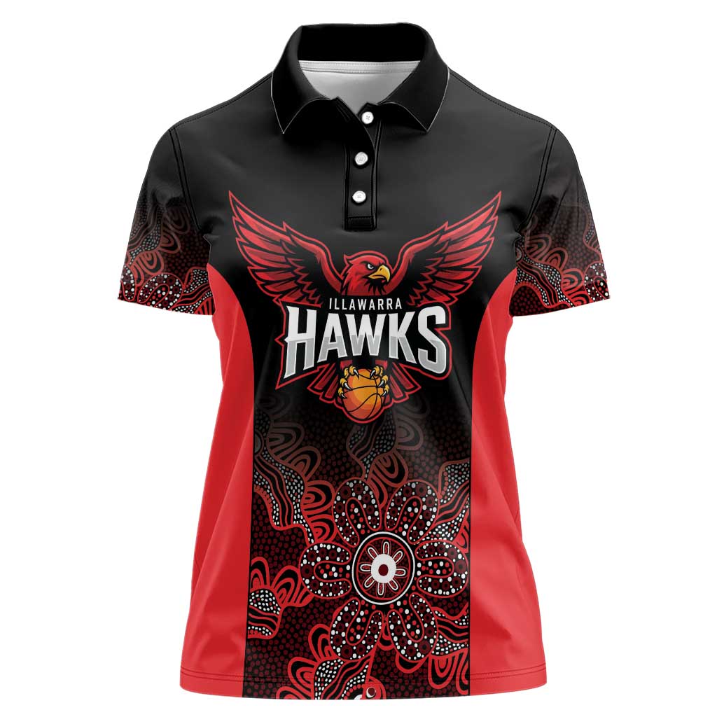 Basketball Custom Illawarra Women Polo Shirt Simple Australian Dot Art - Aussie Hoodie