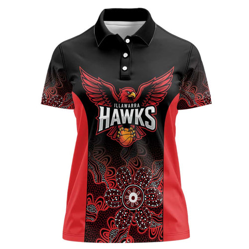 Basketball Custom Illawarra Women Polo Shirt Simple Australian Dot Art - Aussie Hoodie