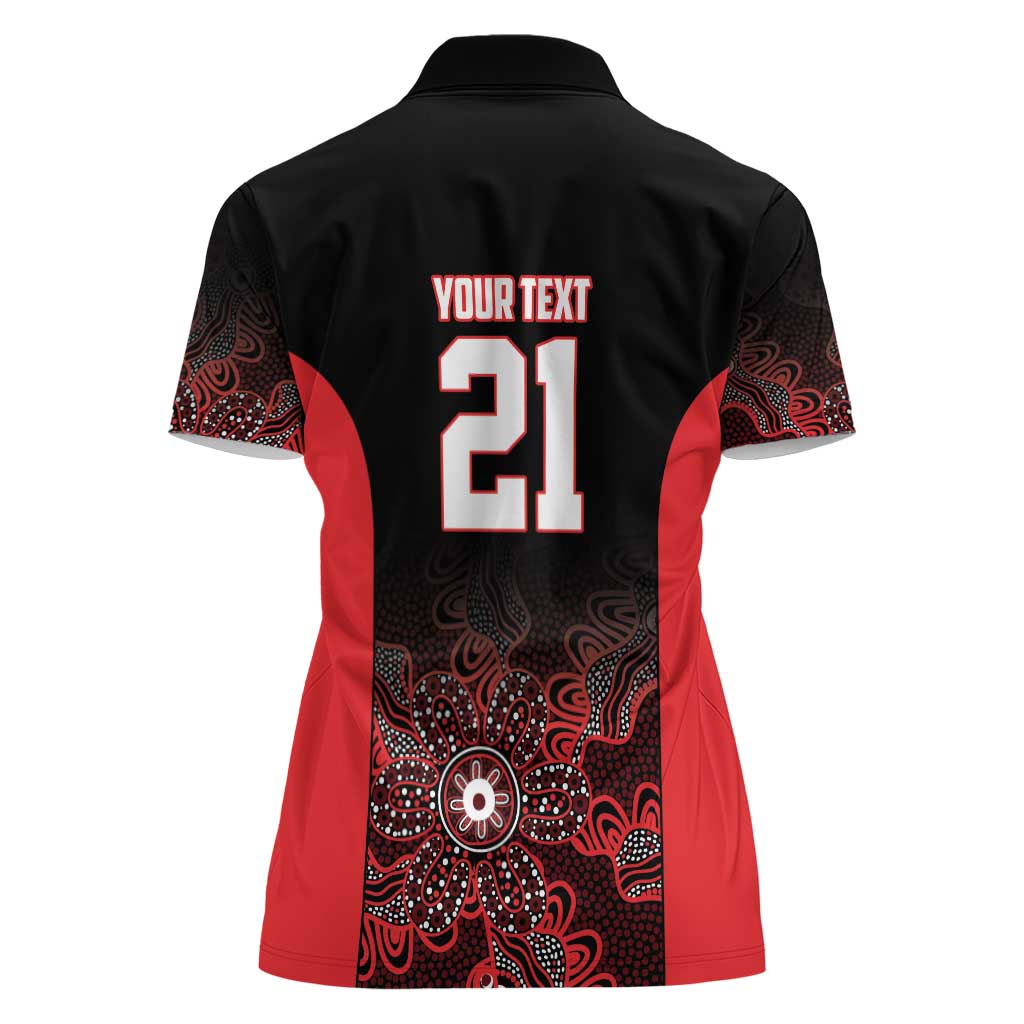 Basketball Custom Illawarra Women Polo Shirt Simple Australian Dot Art - Aussie Hoodie