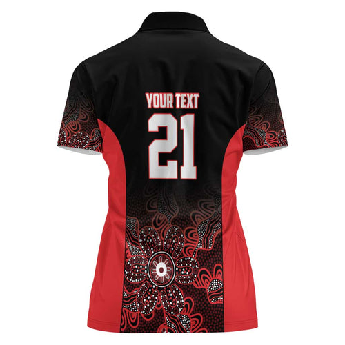 Basketball Custom Illawarra Women Polo Shirt Simple Australian Dot Art - Aussie Hoodie