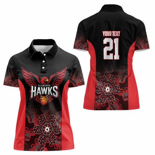 Basketball Custom Illawarra Women Polo Shirt Simple Australian Dot Art - Aussie Hoodie