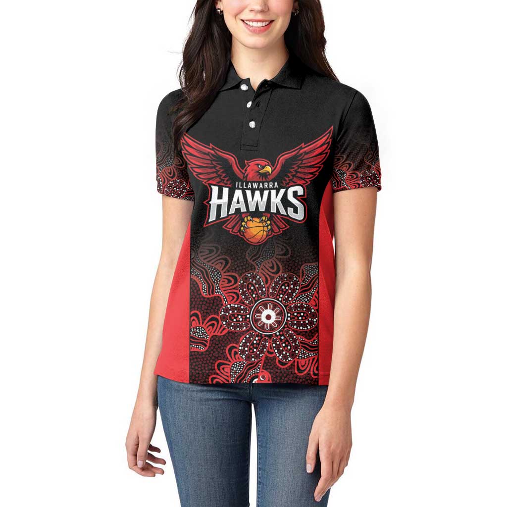 Basketball Custom Illawarra Women Polo Shirt Simple Australian Dot Art - Aussie Hoodie