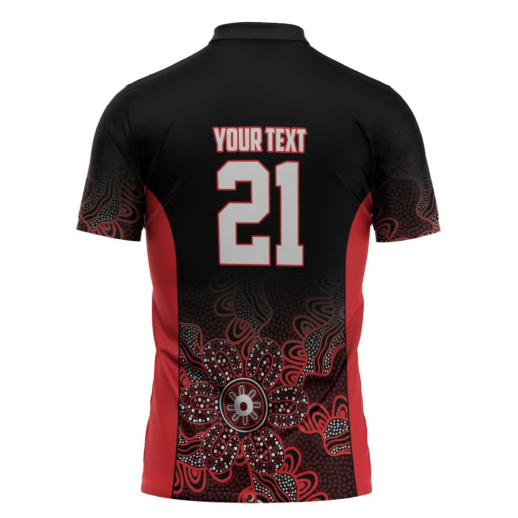 Basketball Custom Illawarra Zipper Polo Shirt Simple Australian Dot Art - Aussie Hoodie
