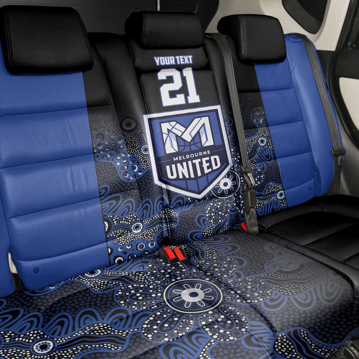 Basketball Custom Melbourne Back Car Seat Cover Simple Australian Dot Art - Aussie Hoodie