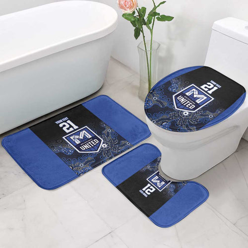 Basketball Custom Melbourne Bathroom Set Simple Australian Dot Art - Aussie Hoodie