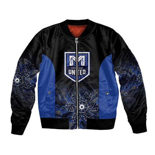Basketball Custom Melbourne Bomber Jacket Simple Australian Dot Art - Aussie Hoodie