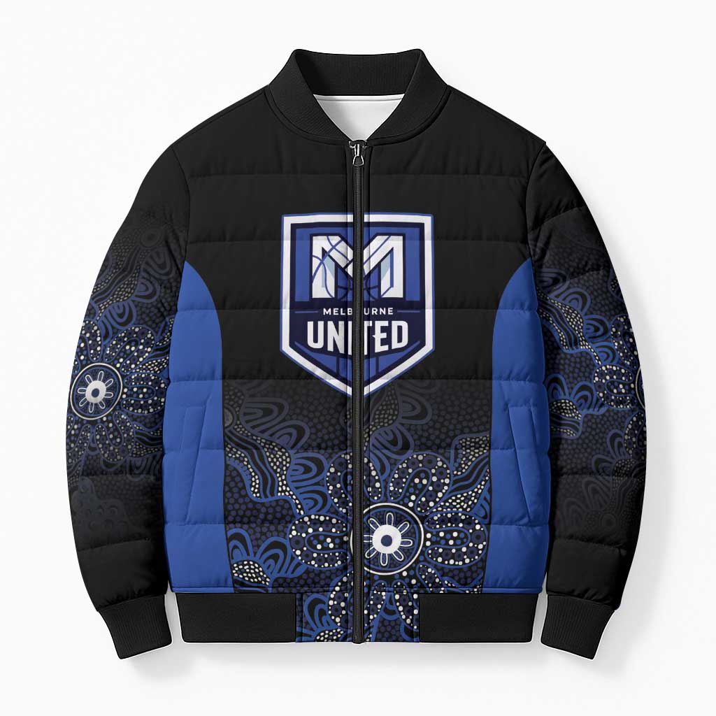 Basketball Custom Melbourne Bomber Puffer Jacket Simple Australian Dot Art - Aussie Hoodie