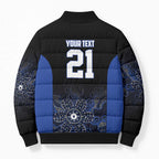 Basketball Custom Melbourne Bomber Puffer Jacket Simple Australian Dot Art - Aussie Hoodie