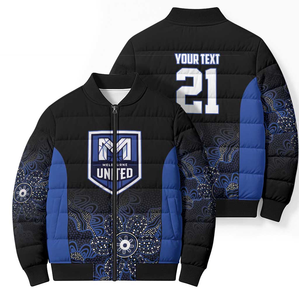 Basketball Custom Melbourne Bomber Puffer Jacket Simple Australian Dot Art - Aussie Hoodie