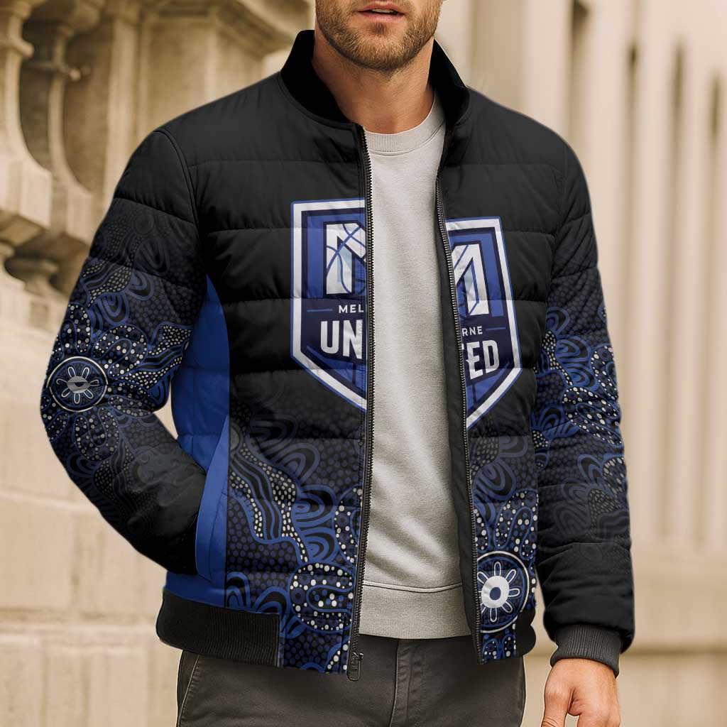 Basketball Custom Melbourne Bomber Puffer Jacket Simple Australian Dot Art - Aussie Hoodie