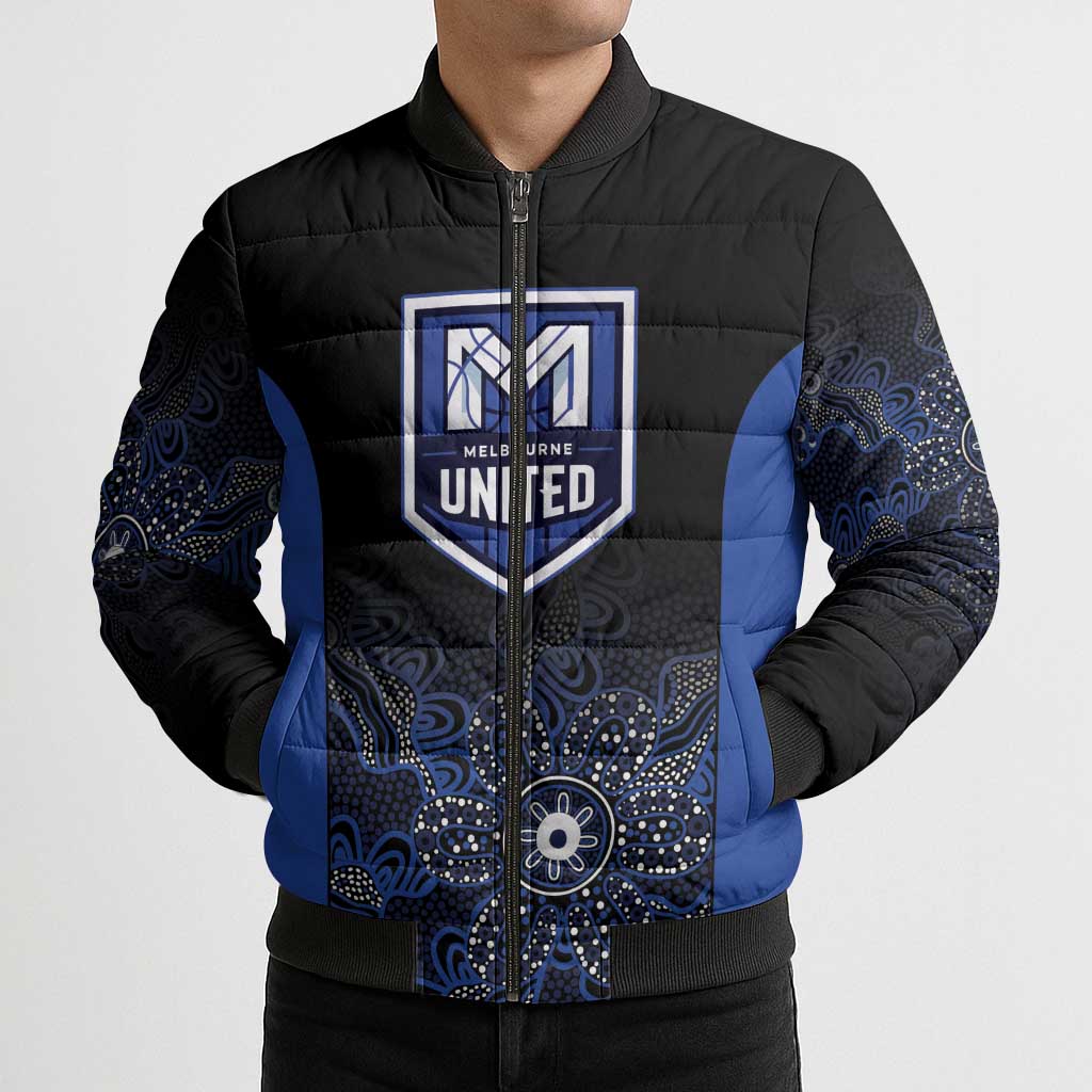 Basketball Custom Melbourne Bomber Puffer Jacket Simple Australian Dot Art - Aussie Hoodie