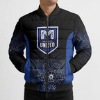 Basketball Custom Melbourne Bomber Puffer Jacket Simple Australian Dot Art - Aussie Hoodie
