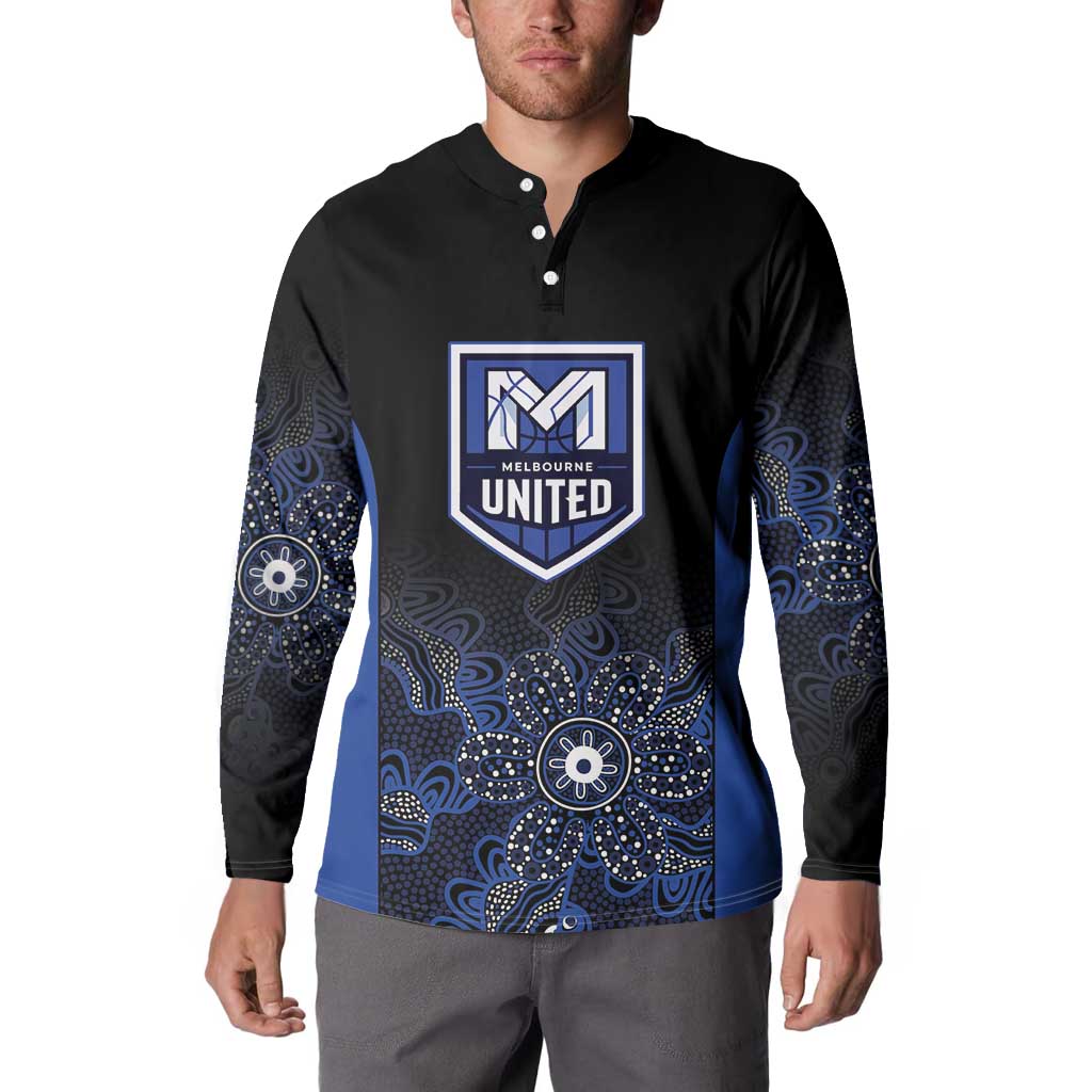 Basketball Custom Melbourne Button Sweatshirt Simple Australian Dot Art - Aussie Hoodie