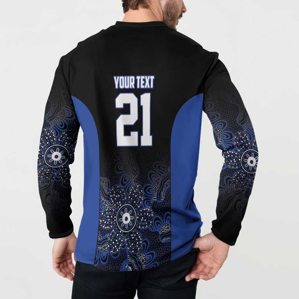 Basketball Custom Melbourne Button Sweatshirt Simple Australian Dot Art - Aussie Hoodie