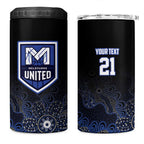 Basketball Custom Melbourne 4 in 1 Can Cooler Tumbler Simple Australian Dot Art - Aussie Hoodie