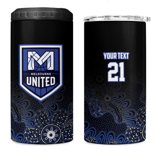 Basketball Custom Melbourne 4 in 1 Can Cooler Tumbler Simple Australian Dot Art - Aussie Hoodie