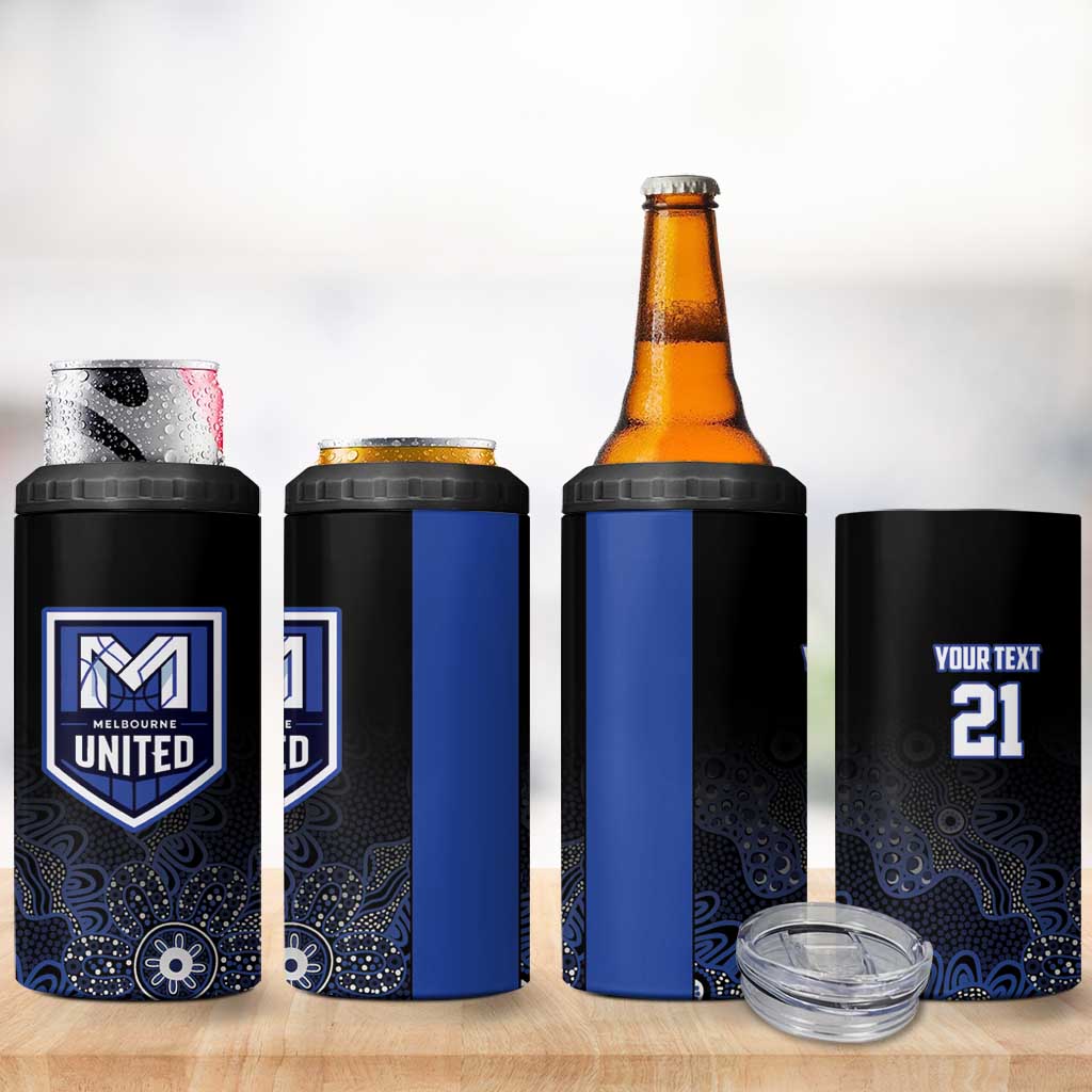 Basketball Custom Melbourne 4 in 1 Can Cooler Tumbler Simple Australian Dot Art - Aussie Hoodie