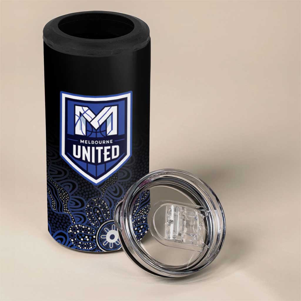 Basketball Custom Melbourne 4 in 1 Can Cooler Tumbler Simple Australian Dot Art - Aussie Hoodie