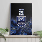 Basketball Custom Melbourne Canvas Wall Art Simple Australian Dot Art - Aussie Hoodie
