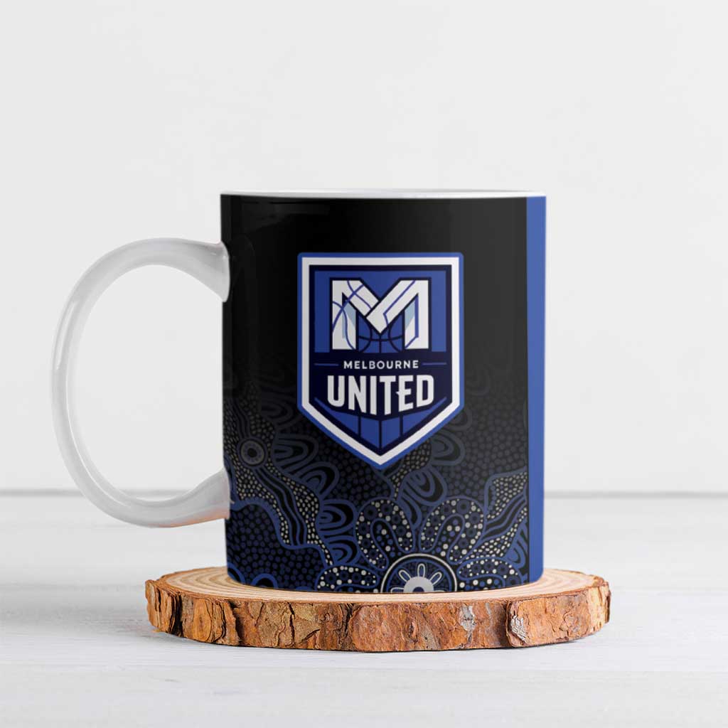 Basketball Custom Melbourne Ceramic Mug Simple Australian Dot Art - Aussie Hoodie