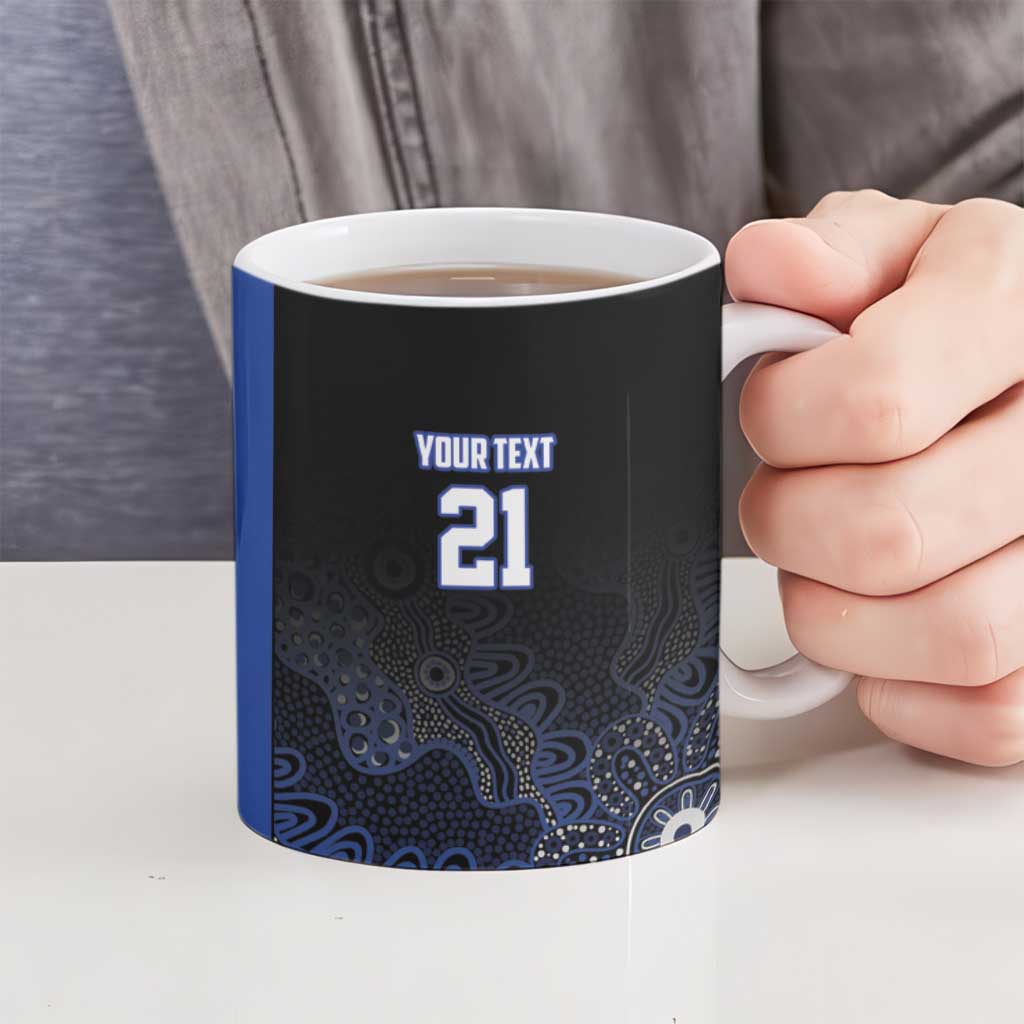 Basketball Custom Melbourne Ceramic Mug Simple Australian Dot Art - Aussie Hoodie
