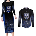 Basketball Custom Melbourne Couples Matching Long Sleeve Bodycon Dress and Long Sleeve Button Shirt Simple Australian Dot Art - Aussie Hoodie