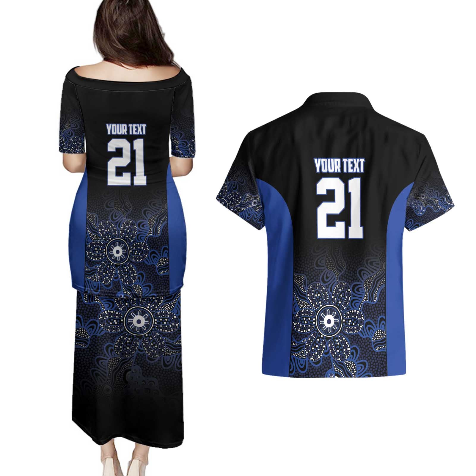 Basketball Custom Melbourne Couples Matching Puletasi and Hawaiian Shirt Simple Australian Dot Art - Aussie Hoodie