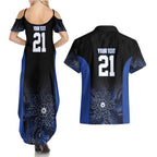 Basketball Custom Melbourne Couples Matching Summer Maxi Dress and Hawaiian Shirt Simple Australian Dot Art - Aussie Hoodie