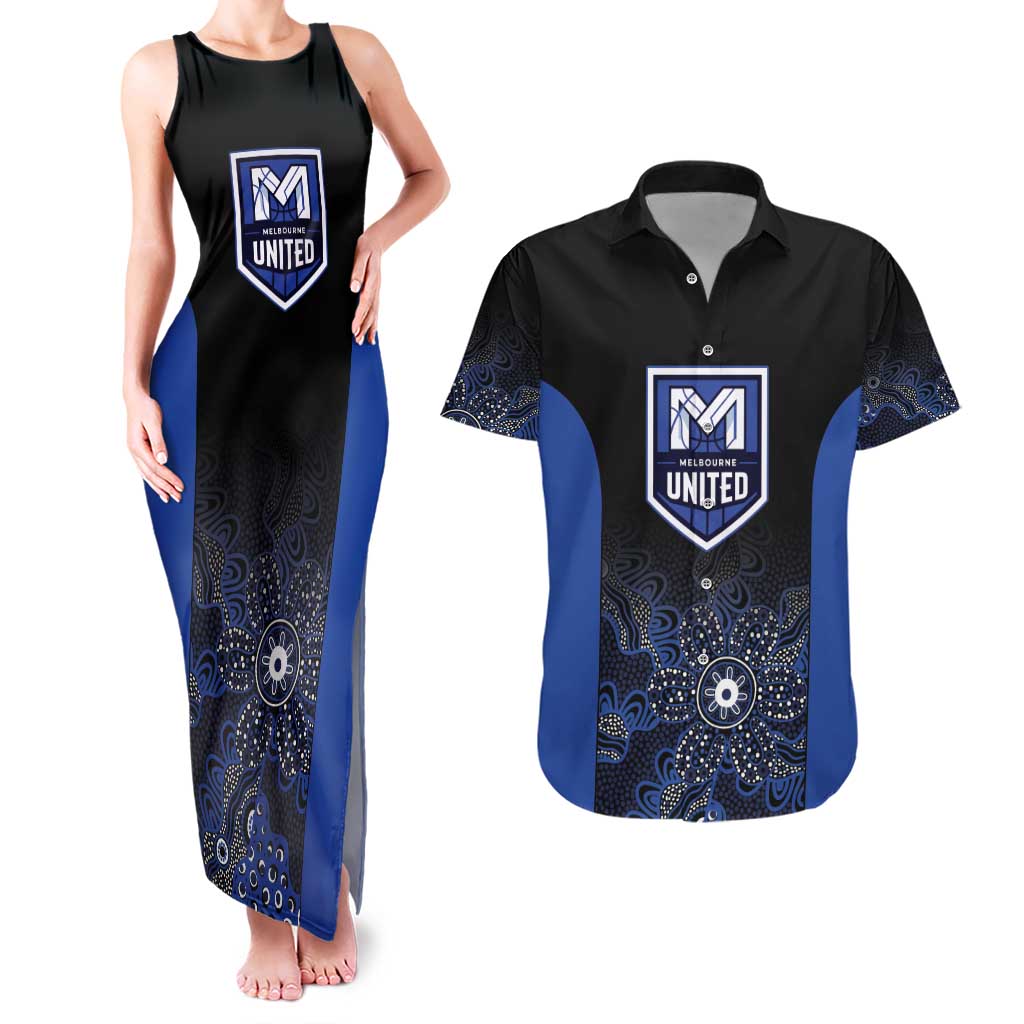 Basketball Custom Melbourne Couples Matching Tank Maxi Dress and Hawaiian Shirt Simple Australian Dot Art - Aussie Hoodie