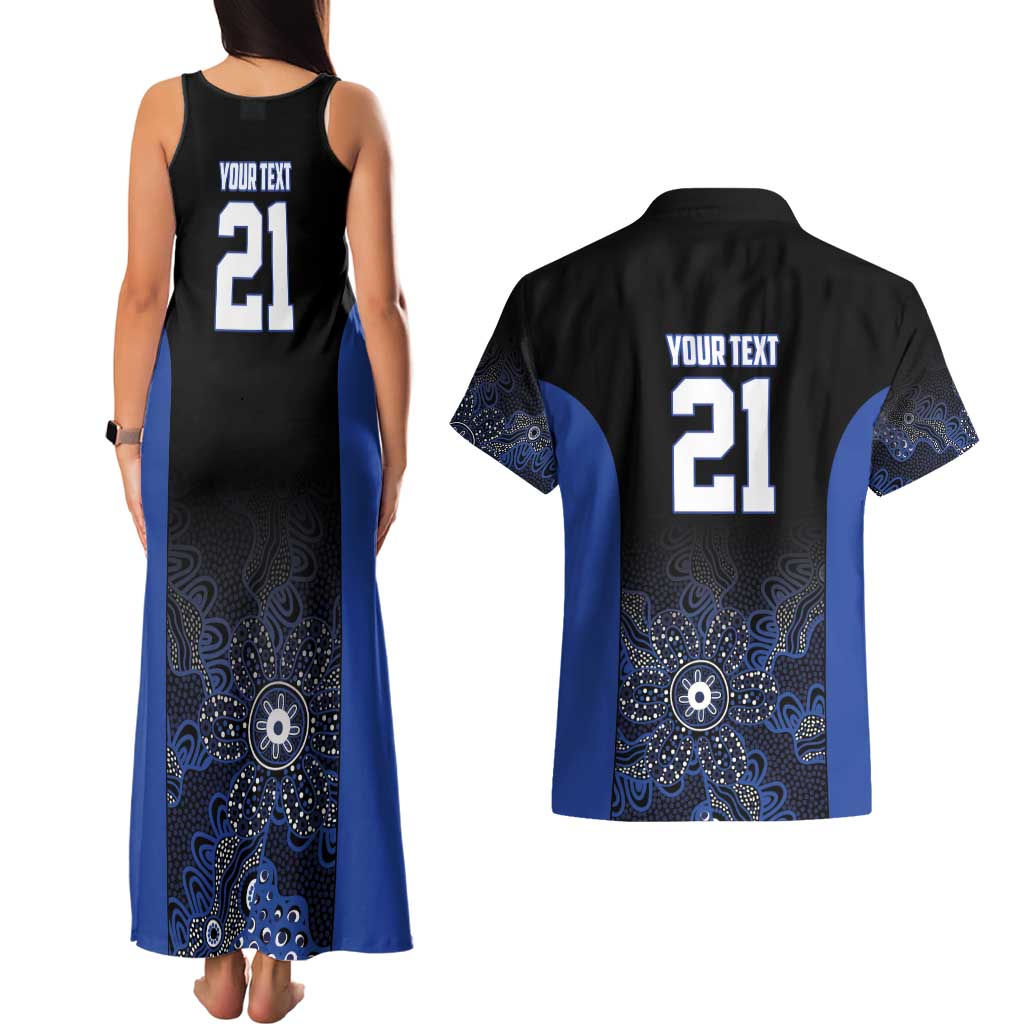 Basketball Custom Melbourne Couples Matching Tank Maxi Dress and Hawaiian Shirt Simple Australian Dot Art - Aussie Hoodie