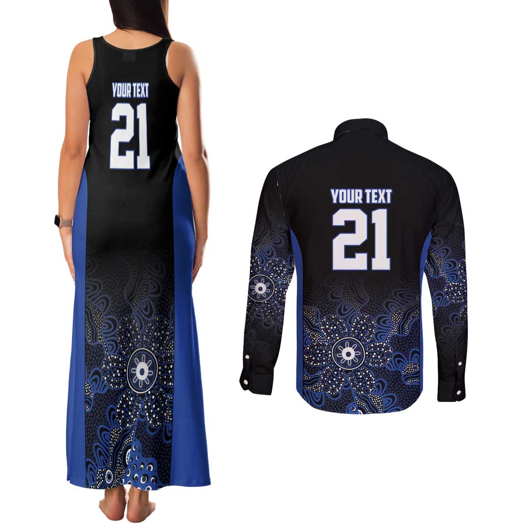 Basketball Custom Melbourne Couples Matching Tank Maxi Dress and Long Sleeve Button Shirt Simple Australian Dot Art - Aussie Hoodie