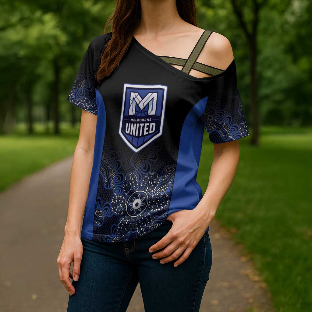 Basketball Custom Melbourne Cross Shoulder Shirt Simple Australian Dot Art - Aussie Hoodie