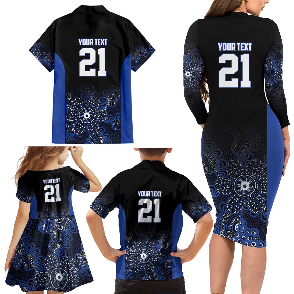 Basketball Custom Melbourne Family Matching Long Sleeve Bodycon Dress and Hawaiian Shirt Simple Australian Dot Art - Aussie Hoodie