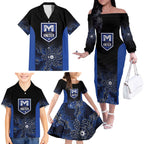 Basketball Custom Melbourne Family Matching Off The Shoulder Long Sleeve Dress and Hawaiian Shirt Simple Australian Dot Art - Aussie Hoodie