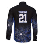 Basketball Custom Melbourne Family Matching Off The Shoulder Long Sleeve Dress and Hawaiian Shirt Simple Australian Dot Art - Aussie Hoodie