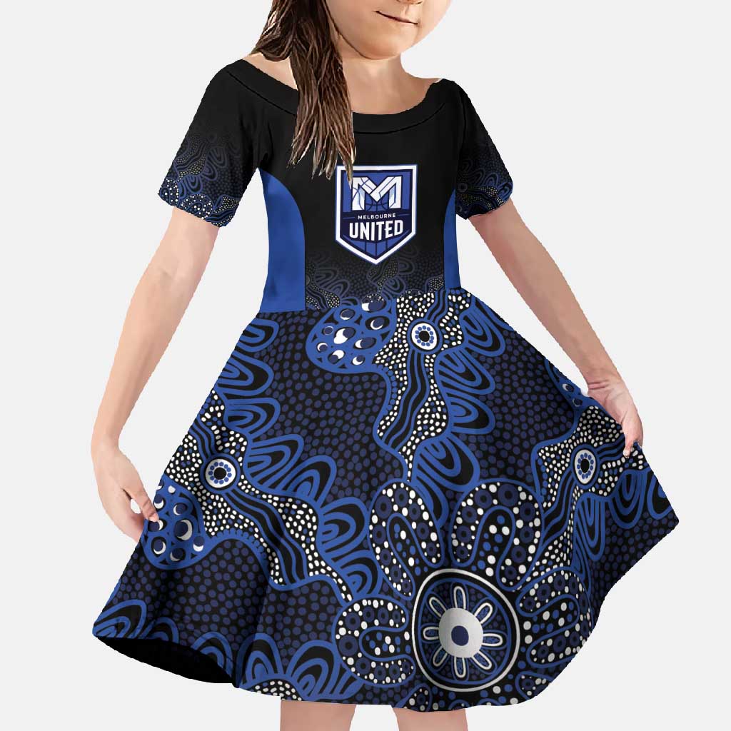 Basketball Custom Melbourne Family Matching Off Shoulder Maxi Dress and Hawaiian Shirt Simple Australian Dot Art - Aussie Hoodie