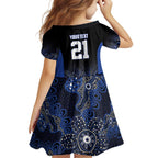 Basketball Custom Melbourne Family Matching Off Shoulder Maxi Dress and Hawaiian Shirt Simple Australian Dot Art - Aussie Hoodie