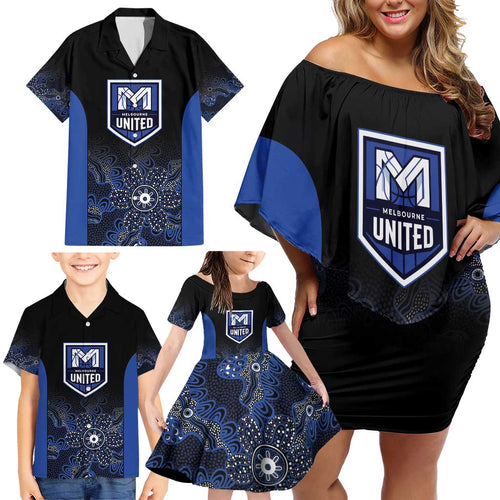 Basketball Custom Melbourne Family Matching Off Shoulder Short Dress and Hawaiian Shirt Simple Australian Dot Art - Aussie Hoodie