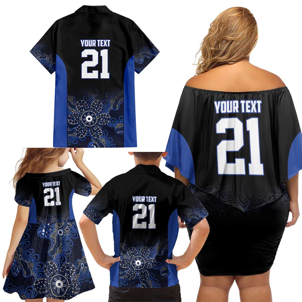 Basketball Custom Melbourne Family Matching Off Shoulder Short Dress and Hawaiian Shirt Simple Australian Dot Art - Aussie Hoodie