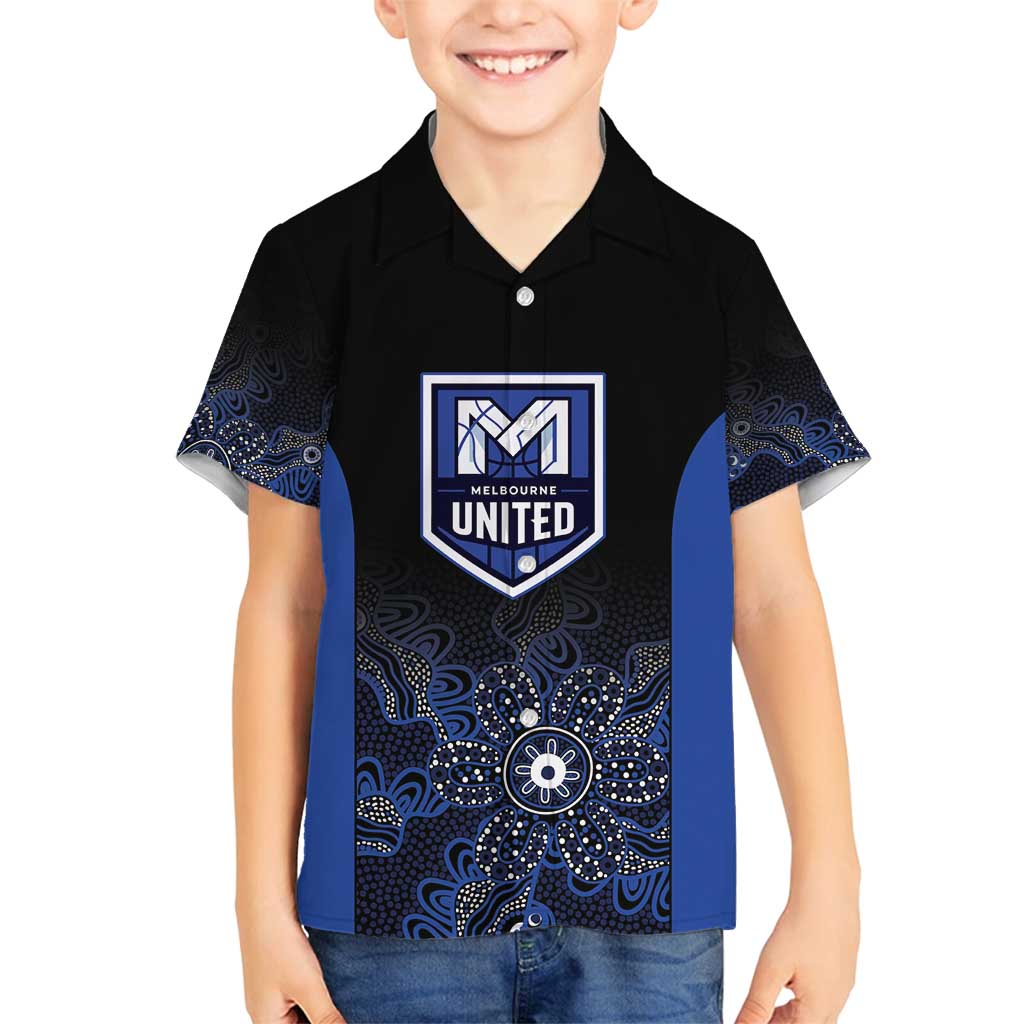 Basketball Custom Melbourne Family Matching Off Shoulder Short Dress and Hawaiian Shirt Simple Australian Dot Art - Aussie Hoodie