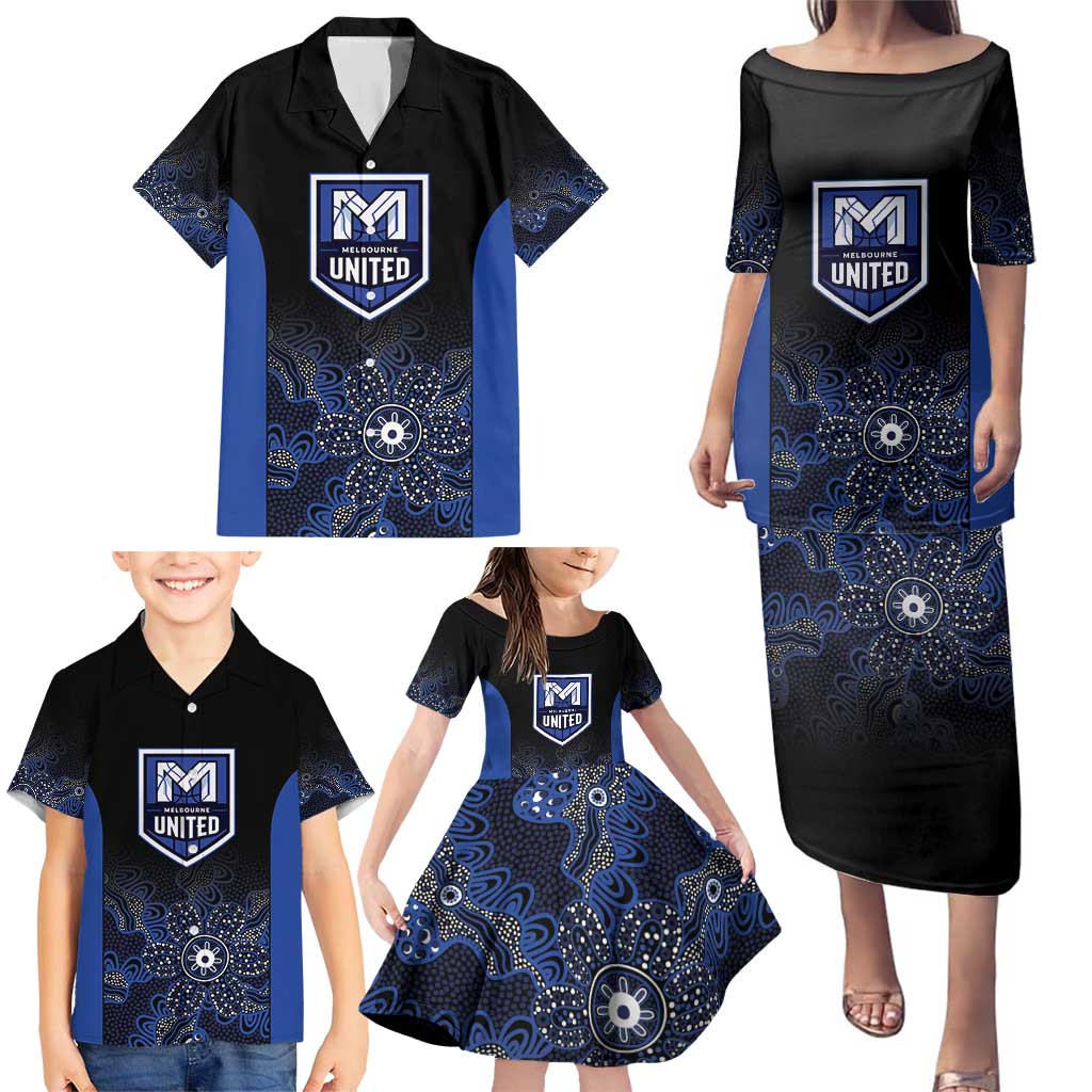 Basketball Custom Melbourne Family Matching Puletasi and Hawaiian Shirt Simple Australian Dot Art - Aussie Hoodie