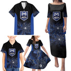Basketball Custom Melbourne Family Matching Puletasi and Hawaiian Shirt Simple Australian Dot Art - Aussie Hoodie