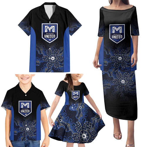 Basketball Custom Melbourne Family Matching Puletasi and Hawaiian Shirt Simple Australian Dot Art - Aussie Hoodie
