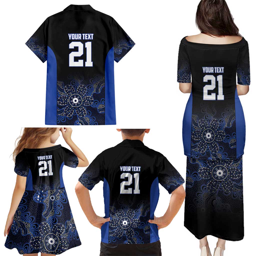 Basketball Custom Melbourne Family Matching Puletasi and Hawaiian Shirt Simple Australian Dot Art - Aussie Hoodie