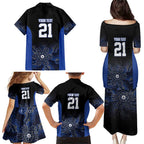 Basketball Custom Melbourne Family Matching Puletasi and Hawaiian Shirt Simple Australian Dot Art - Aussie Hoodie