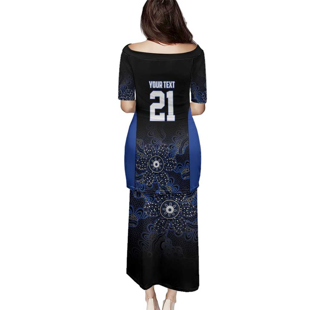 Basketball Custom Melbourne Family Matching Puletasi and Hawaiian Shirt Simple Australian Dot Art - Aussie Hoodie