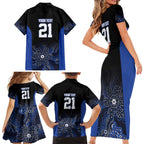 Basketball Custom Melbourne Family Matching Short Sleeve Bodycon Dress and Hawaiian Shirt Simple Australian Dot Art - Aussie Hoodie