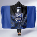 Basketball Custom Melbourne Hooded Blanket Simple Australian Dot Art - Aussie Hoodie