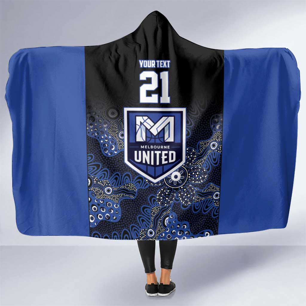 Basketball Custom Melbourne Hooded Blanket Simple Australian Dot Art - Aussie Hoodie