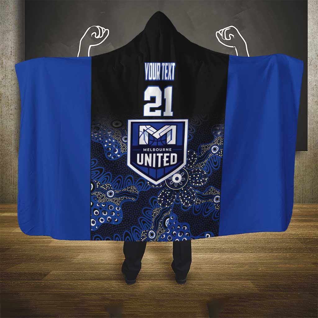 Basketball Custom Melbourne Hooded Blanket Simple Australian Dot Art - Aussie Hoodie